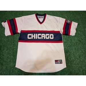 1985 City Series Chicago Baseball Jersey Pullover 41 Patch White Red Blue Medium